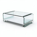 Glass coffee table with metal frame 100 x 50 x 40cm suitable for modern living spaces