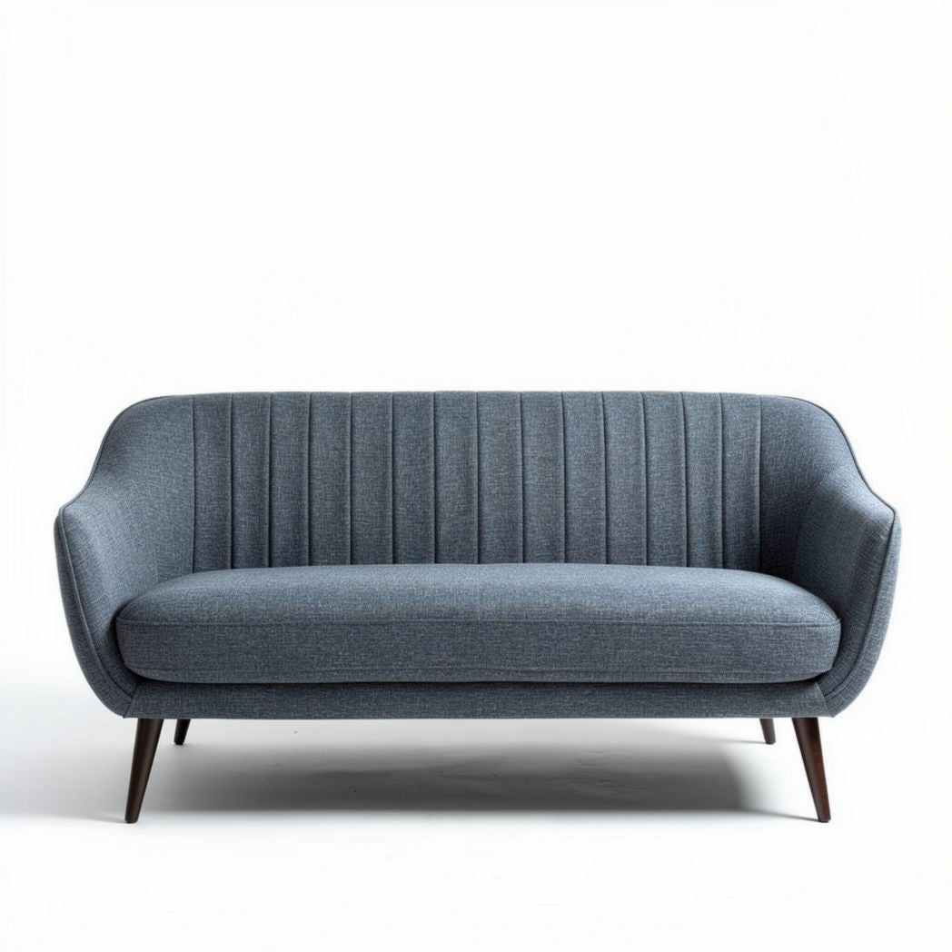 Gray upholstered sofa with modern design 180 x 80 x 75cm